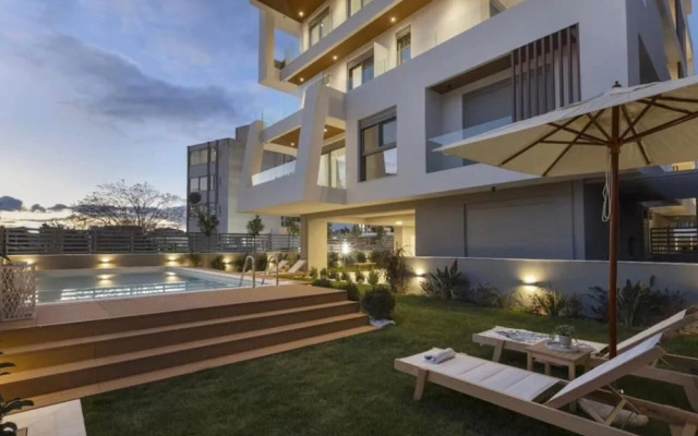 Sagma Maisonette with pool and garden