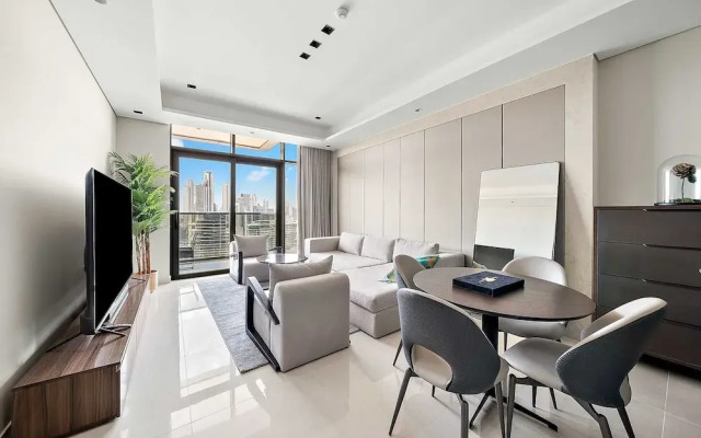 Elegant 1BR With Panoramic Views on Burj Khalifa