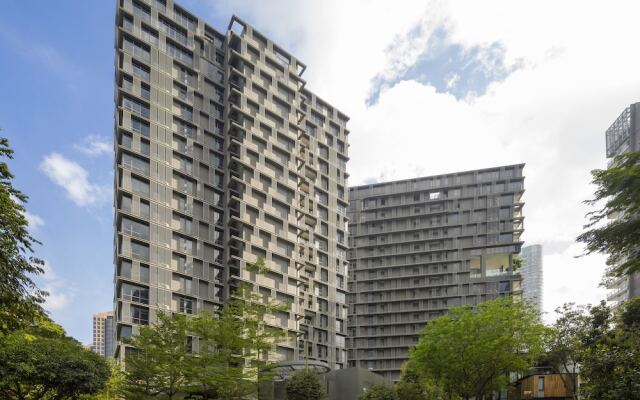 Отель Fraser Residence Orchard, Singapore вид на фасад