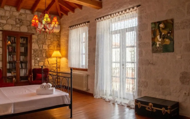 Stonehouse with Backyard and Fireplace in Alacati