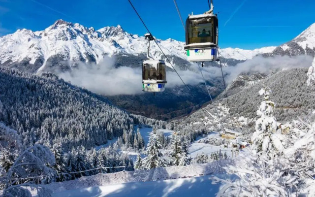 Les pistes, studio 4 personnes au pied du télécabine