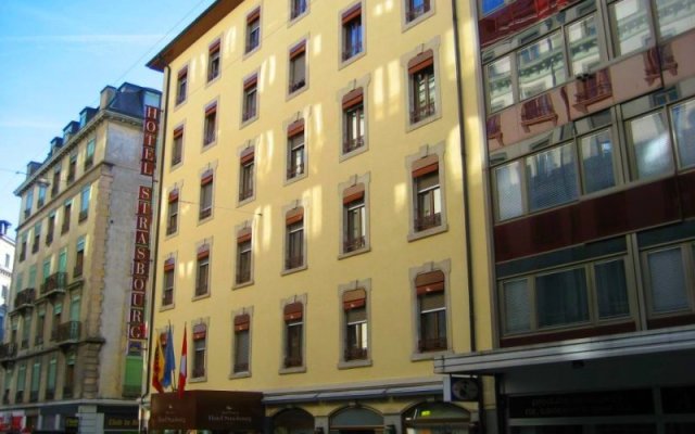 Отель Strasbourg Швейцария, Женева - 1 отзыв об отеле, цены и фото номеров - забронировать отель Strasbourg онлайн вид на фасад