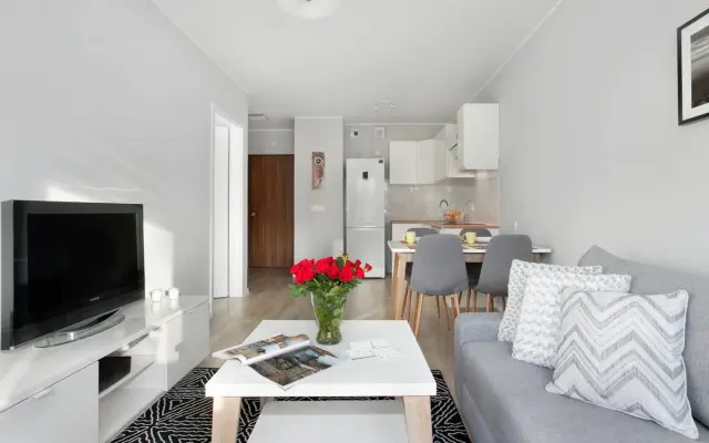 Bright apartment near the beach with a terrace