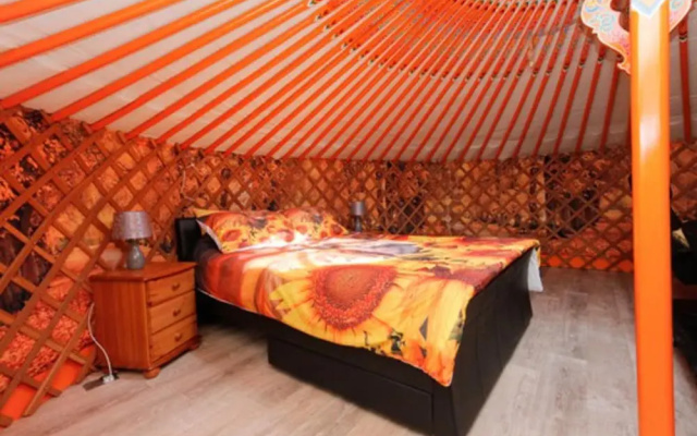 Orange Yurt With Hot Tub- Sleeps 4, Parking & Pets