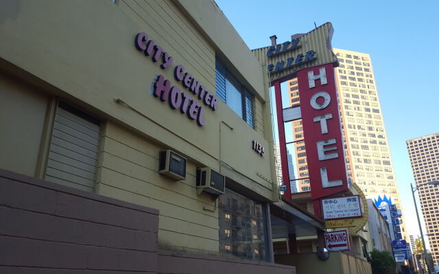 City Center Hotel Los Angeles Лос-Анджелес вид на фасад