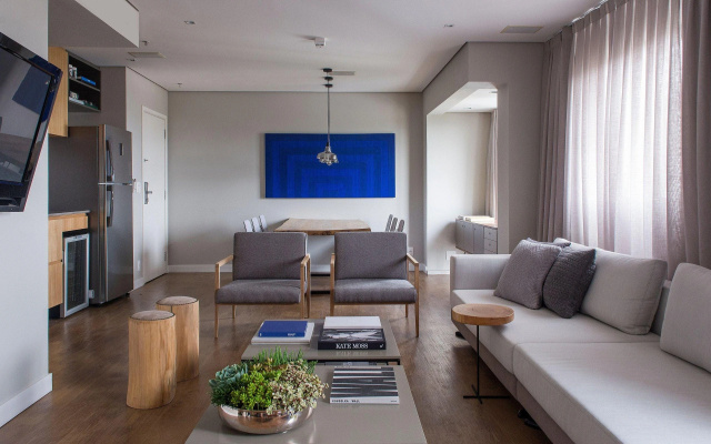 CL1806 Flat com limpeza diária no Itaim Bibi