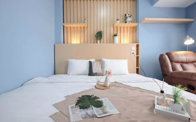 Blue Toned 1Br Apartment At Tokyo Riverside Pik 2
