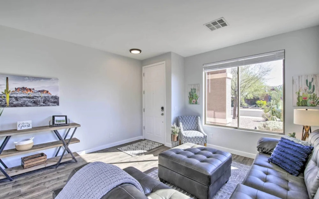 Fire Pit, Covered Patio: Stylish Goodyear Refuge