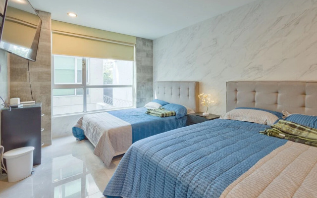 Homey 2BD w Gym Cibeles La Roma
