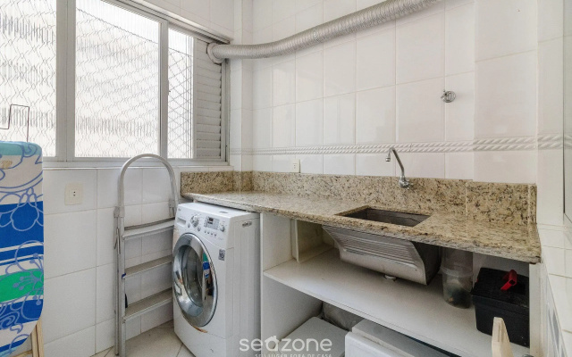Apto 3Q pé na areia com vista mar CET802