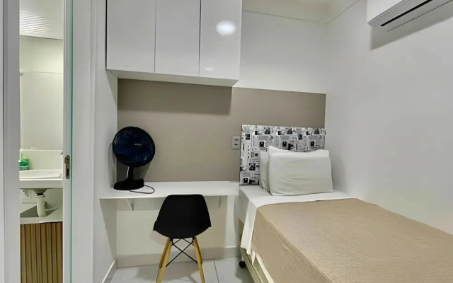 Flat pé na areia 406 Branco Haus