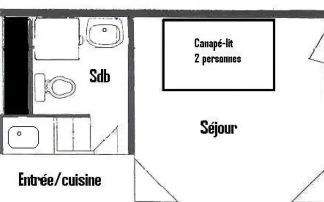 Studio La Plagne, 1 pièce, 2 personnes - FR-1-455-49