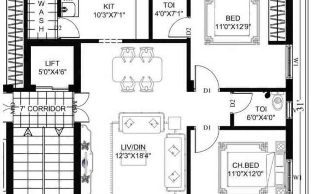 Premium 2BHK Gachibowli Walk to AIG- ISB-Microsoft
