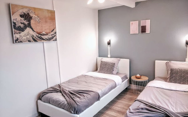 Japandi 4 Chambres Wifi Proche Parc Barbieux