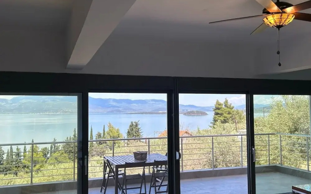 Villa Christina Asproneri With Panoramic Sea View