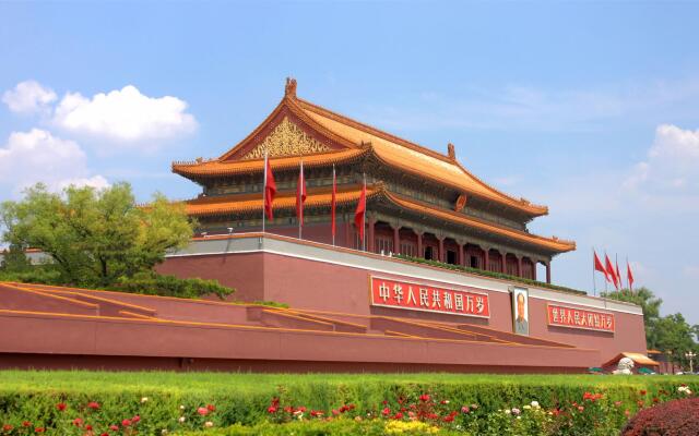 Отель Beijing Jinyuan Hotel Китай, Пекин - отзывы, цены и фото номеров - забронировать отель Beijing Jinyuan Hotel онлайн вид на фасад