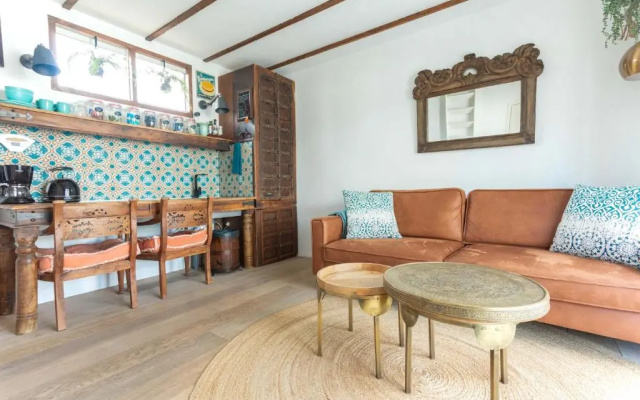 House boat studio with waterfront terrace