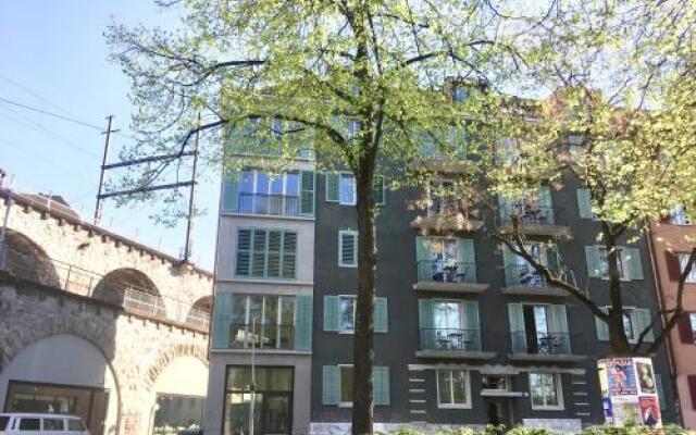 Отель Viadukt Apartments Швейцария, Цюрих - отзывы, цены и фото номеров - забронировать отель Viadukt Apartments онлайн вид на фасад