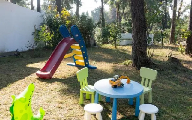 Villa Aurora in Sani with garden and pool