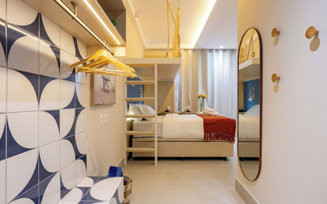 Stay Home Luxo | 1min Praia Gonzaga | Rooftop, Piscina, Sauna & Gym