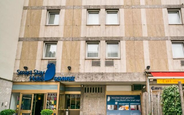 Отель Smart Stay Hotel Schweiz Германия, Мюнхен - - забронировать отель Smart Stay Hotel Schweiz, цены и фото номеров вид на фасад