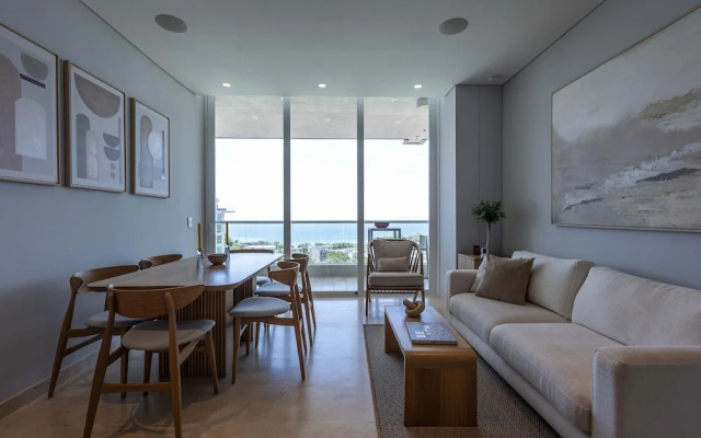 Luxe 2-br Ocean-view Apartment With Pool Gym Spa