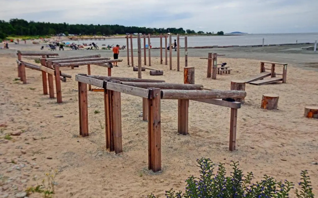 Stuga m havsutsikt & 50m till strand