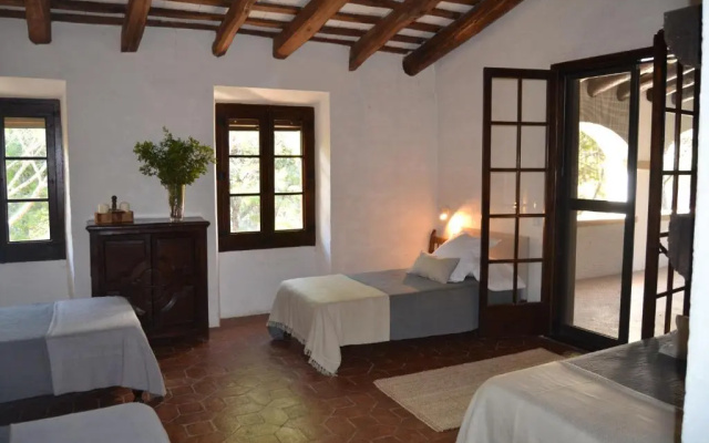 Masia Sitges Mas Peirot Geniune Farmhouse 20 min walk from beaches 60 Heactares of Wine Fields Garden AC Until 18 people
