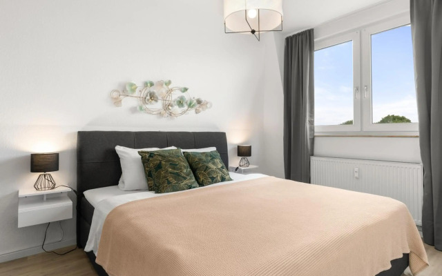 Design Apartment in Messe & Rheinnähe I Netflix I Küche