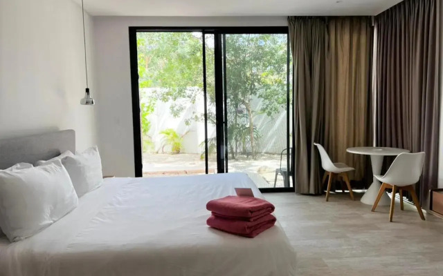 Modern studio spa & gym at Central Park Tulum