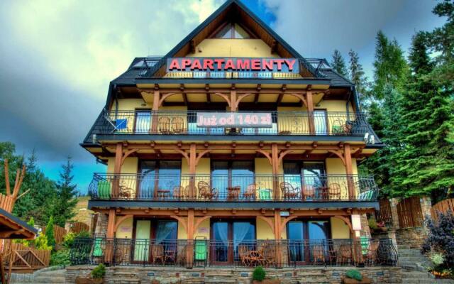 Отель Apartamenty Cztery Pory Roku Косцелиско вид на фасад