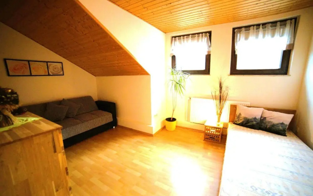Ferienwohnung im Wald mit Kamin