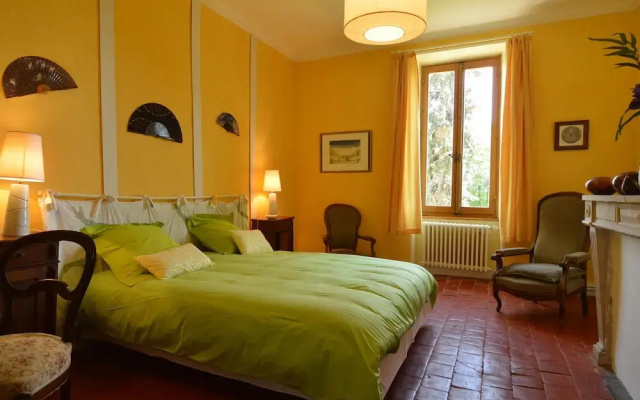 Mansion in Champvert with Pond View Terrace