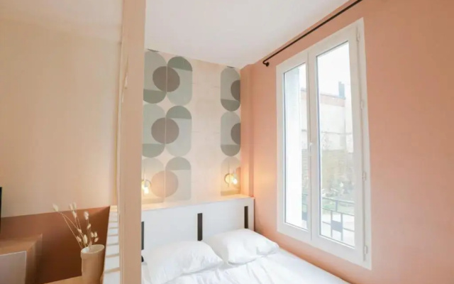 Appart' Hôtel Pink Cosy 5min RER Proche Paris