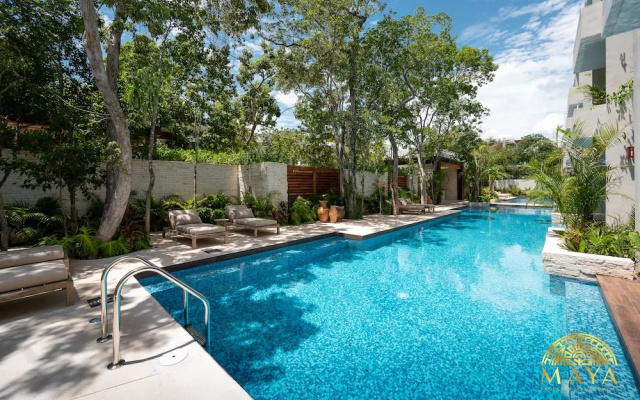 NHOA 102B Lux 1BR Condo Plunge Pool in Aldea Zama