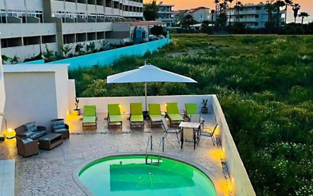 White & Blue Beachfront Luxury Suite