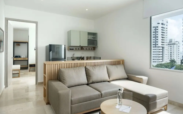 w Trendy 2BR in the Heart of Bocagrande