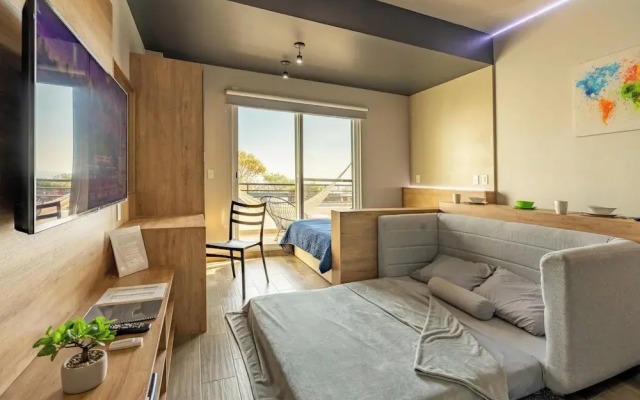 Moderno Estudio con Alberca Gym Rooftop