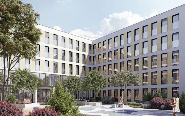 Отель MyHome Munich Мюнхен вид на фасад