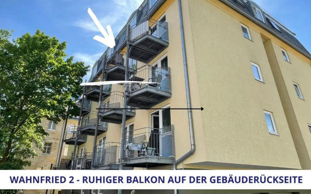 Apartment Wahnfried No2 - citynah wohnen mit Küche, Duschbad und Balkon