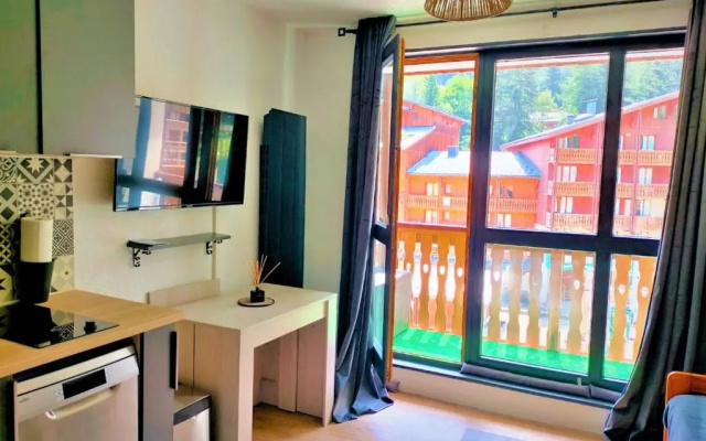 Valfrejus Studio 19m2 cosy 4 couchages 60 m des pistes