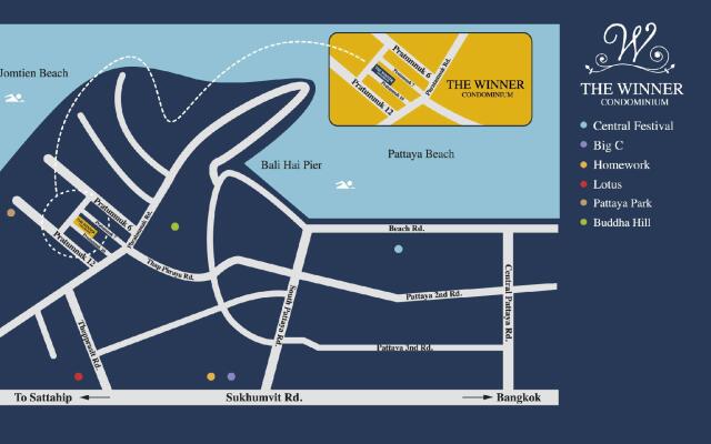 Отель The Winner Condominium Pattaya by Met вид на фасад