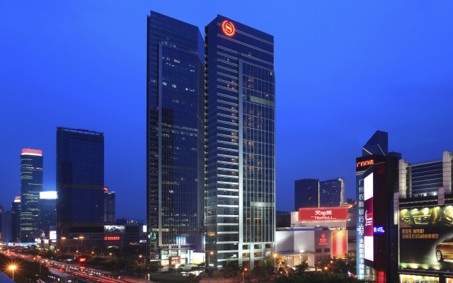 Sheraton Guangzhou Hotel Гуанчжоу вид на фасад