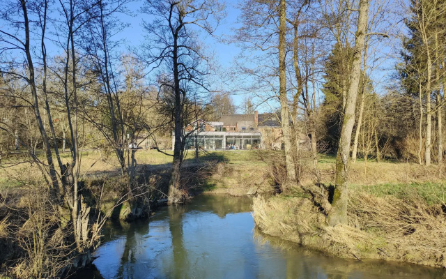 Water mill in Baillonville with swimming pool and sauna
