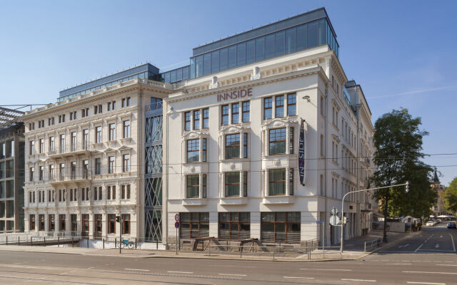 Отель INNSIDE by Meliá Leipzig Германия, Лейпциг - отзывы, цены и фото номеров - забронировать отель INNSIDE by Meliá Leipzig онлайн вид на фасад