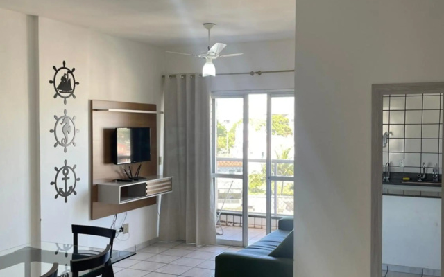 Apartamento Guarapari pé na areia com Wi-Fi e Garagem