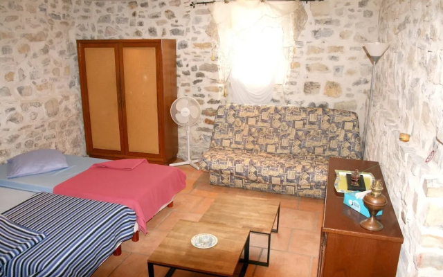 Studio in Grospierres, With Wonderful Mountain View, Pool Access, Encl