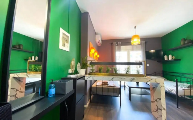 Green apartment with view