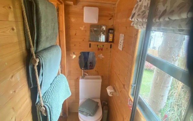 Riverside Shepherds Hut in Newtown Wales