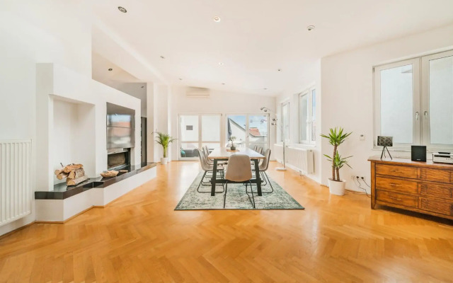 Penthouse apartment - Sauna - Terrasse - Kamin - AC